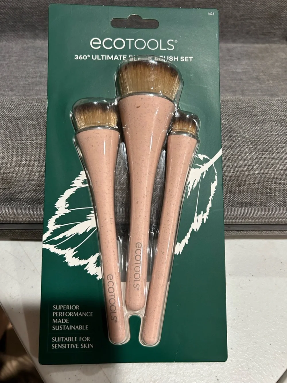 ecotools 360° Ultimate Face Brush Set - Pink Handles, Brown Bristles